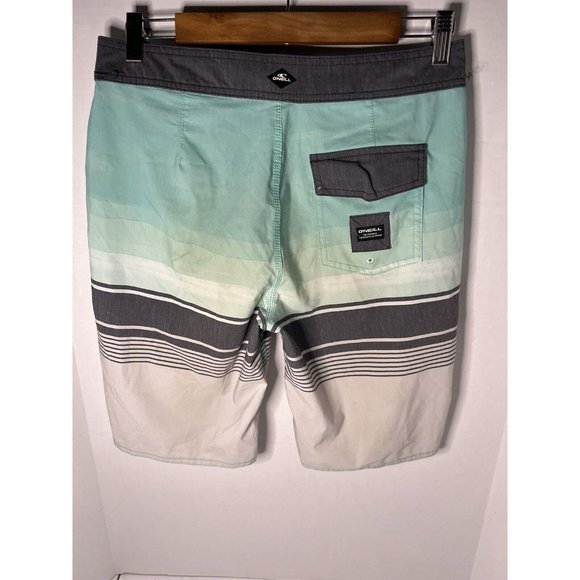 O'neill Board Shorts. Mens 29 Blue/Green, Gray & White Unlined.‎ Surfing - Picture 4 of 7